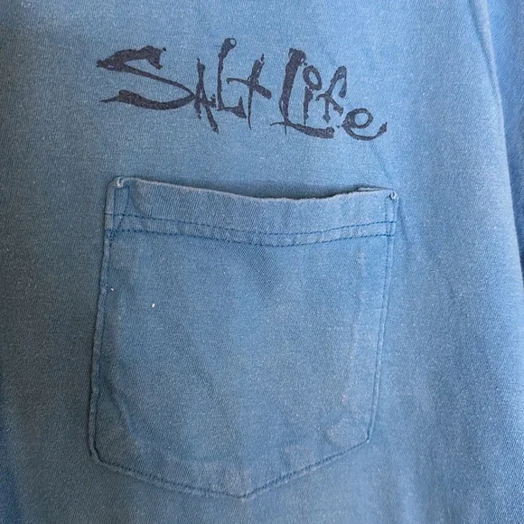 Salt Life Bright‎ Blue T-Shirt 2xl with Marlon - Picture 2 of 4